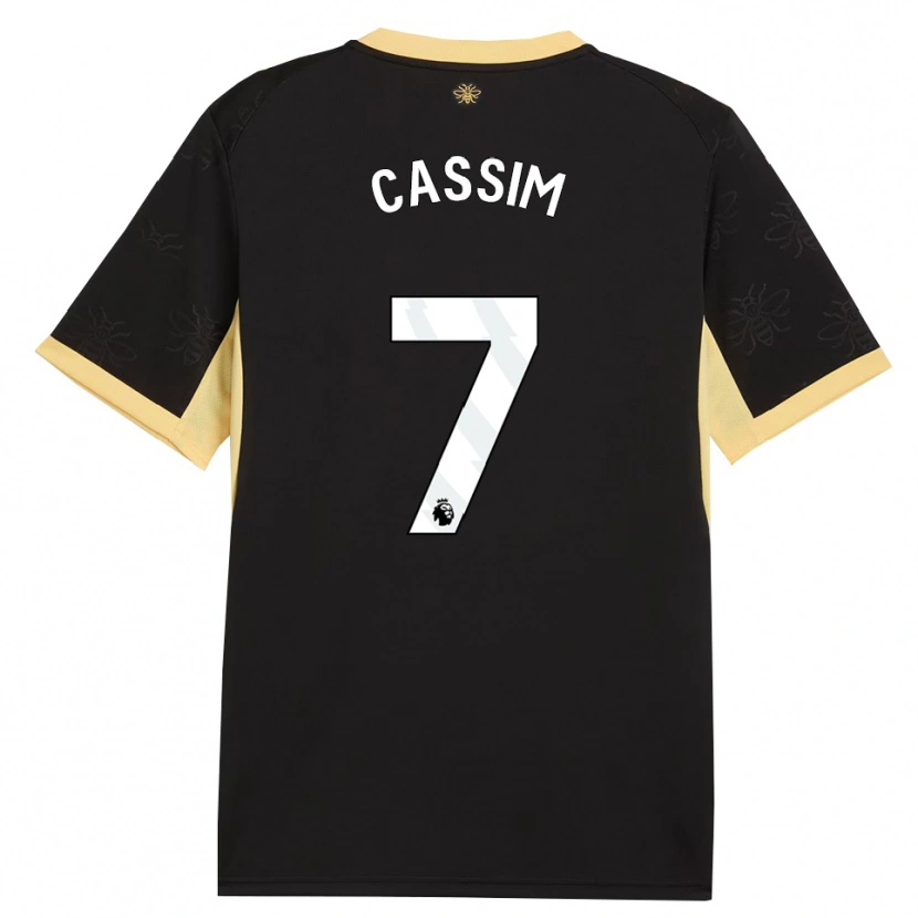 Danxen Femme Maillot Karim Cassim #7 Noir Jaune Tenues Extérieur 2026/27 T-Shirt