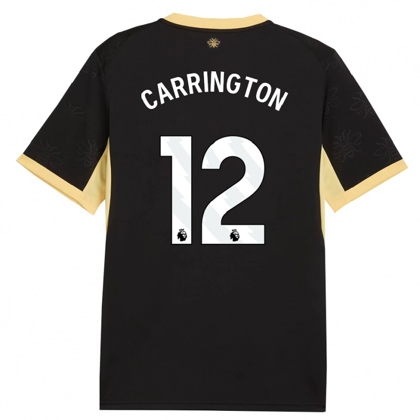 Danxen Femme Maillot Theo Carrington #12 Noir Jaune Tenues Extérieur 2026/27 T-Shirt