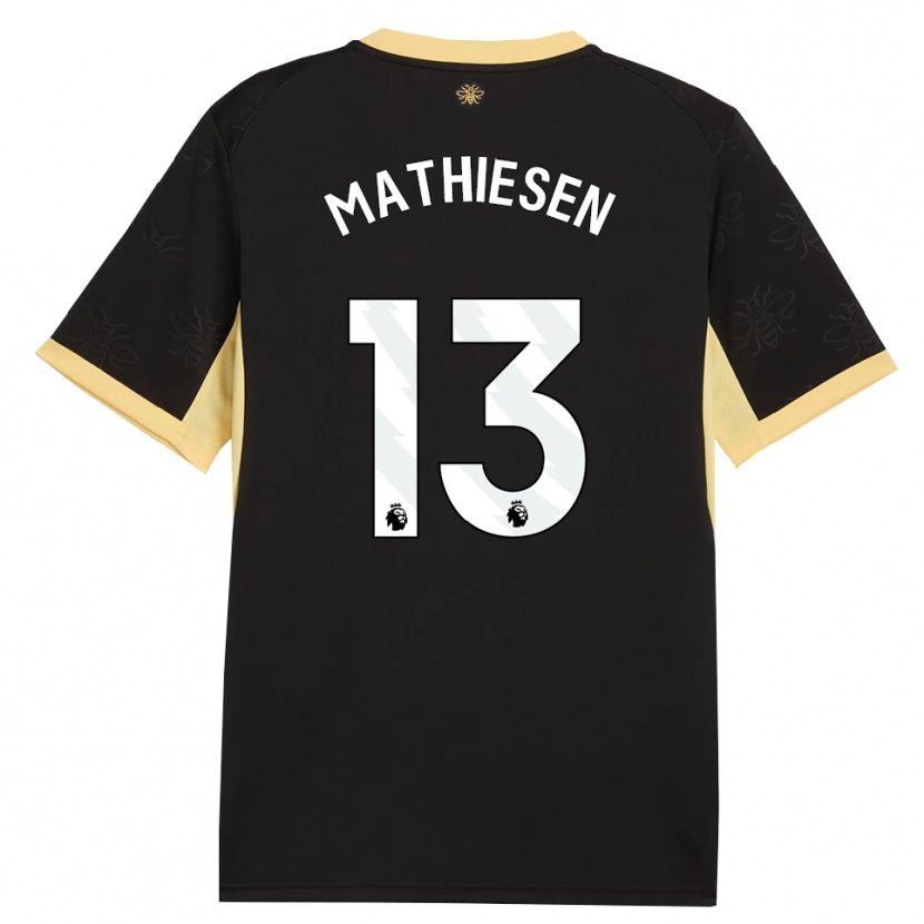 Danxen Femme Maillot Toran Mathiesen #13 Noir Jaune Tenues Extérieur 2026/27 T-Shirt