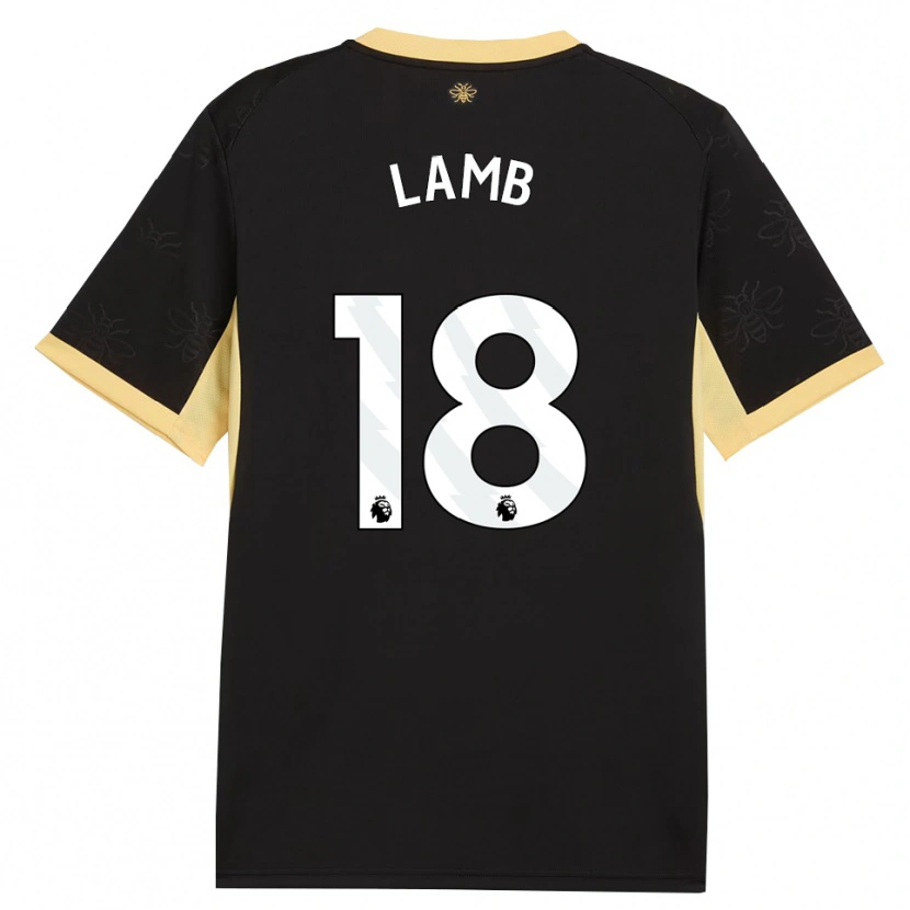 Danxen Femme Maillot Teddie Lamb #18 Noir Jaune Tenues Extérieur 2026/27 T-Shirt