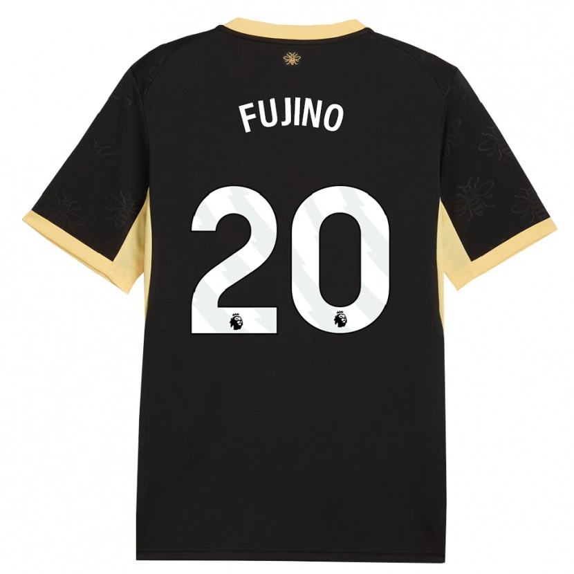 Danxen Femme Maillot Aoba Fujino #20 Noir Jaune Tenues Extérieur 2026/27 T-Shirt