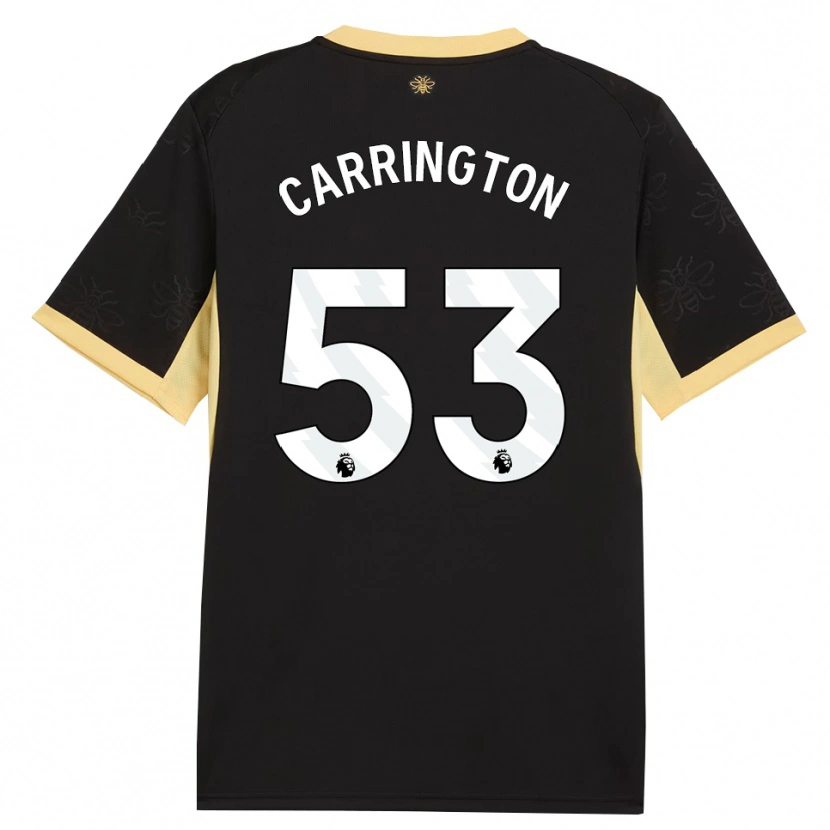 Danxen Femme Maillot Ezra Carrington #53 Noir Jaune Tenues Extérieur 2026/27 T-Shirt
