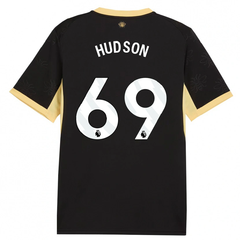 Danxen Femme Maillot Max Hudson #69 Noir Jaune Tenues Extérieur 2026/27 T-Shirt