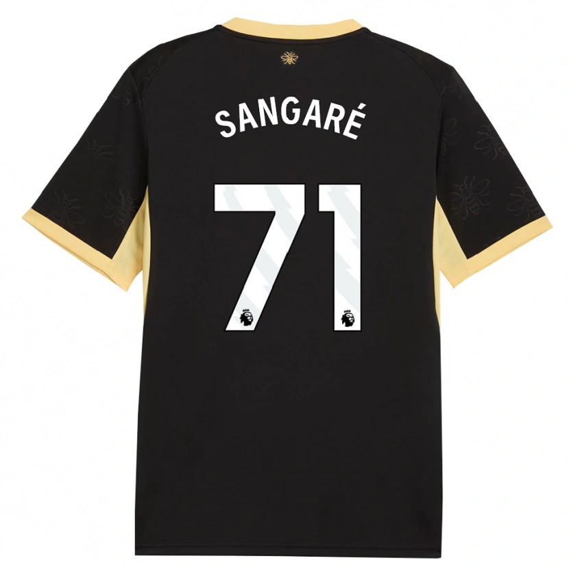 Danxen Femme Maillot Mahamadou Sangaré #71 Noir Jaune Tenues Extérieur 2026/27 T-Shirt
