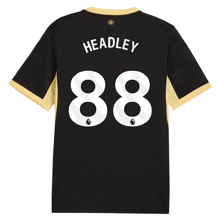 Danxen Femme Maillot Dante Headley #88 Noir Jaune Tenues Extérieur 2026/27 T-Shirt