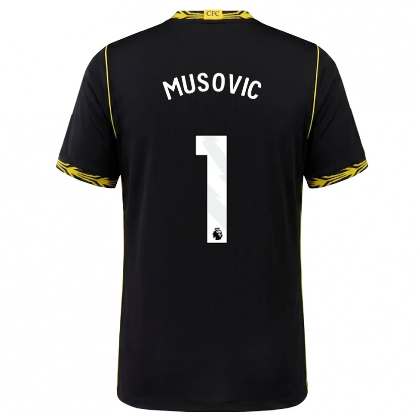 Danxen Femme Maillot Zecira Musovic #1 Noir Jaune Tenues Extérieur 2026/27 T-Shirt