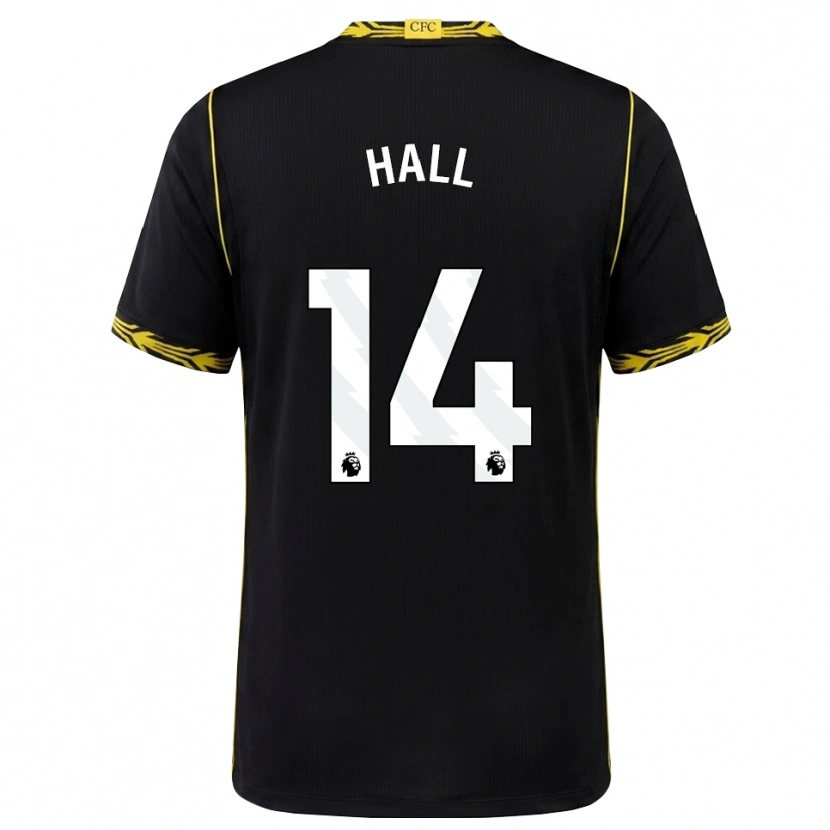 Danxen Femme Maillot Jacob Hall #14 Noir Jaune Tenues Extérieur 2026/27 T-Shirt