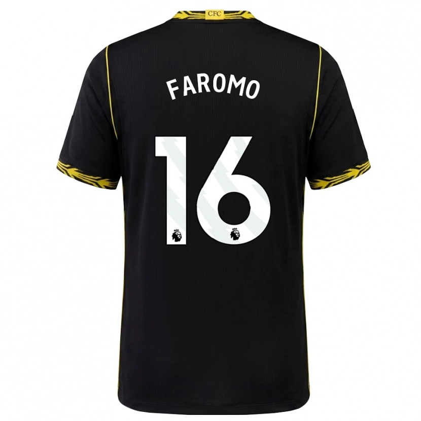 Danxen Femme Maillot Trey Faromo #16 Noir Jaune Tenues Extérieur 2026/27 T-Shirt
