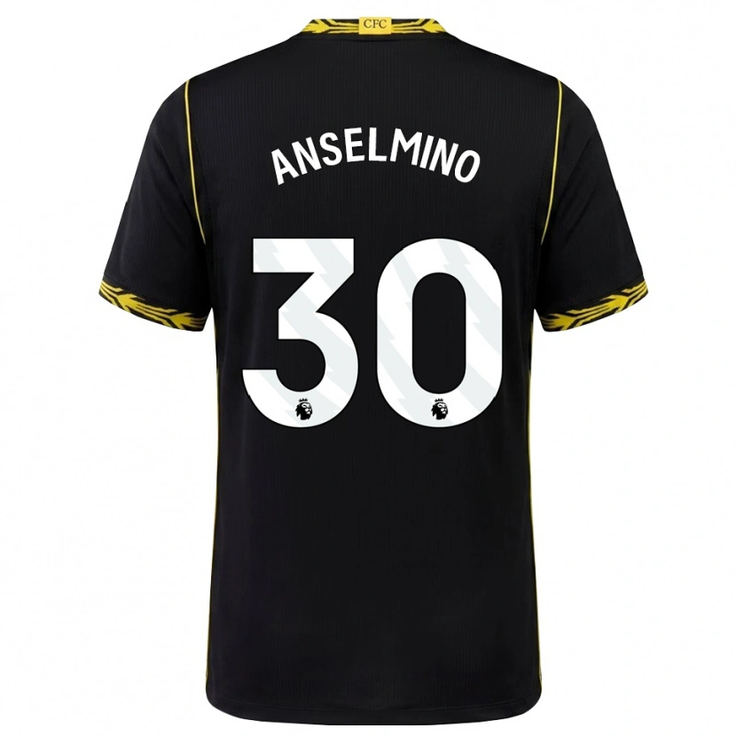 Danxen Femme Maillot Aarón Anselmino #30 Noir Jaune Tenues Extérieur 2026/27 T-Shirt