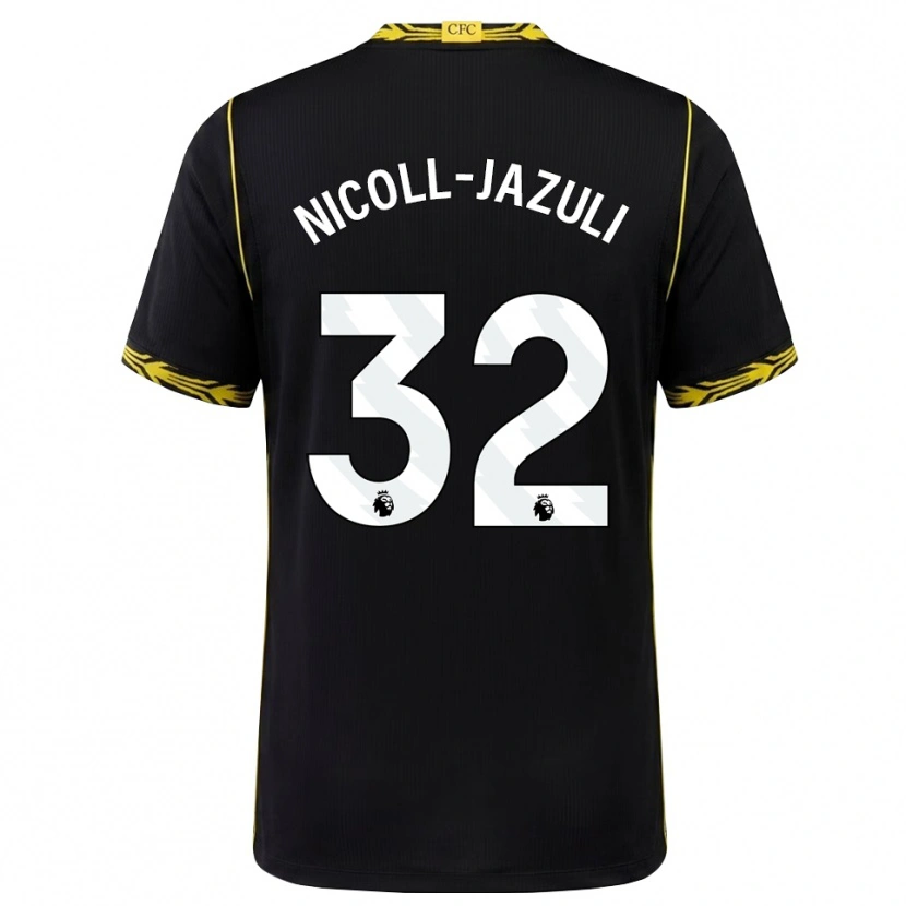 Danxen Femme Maillot Mahdi Nicoll-Jazuli #32 Noir Jaune Tenues Extérieur 2026/27 T-Shirt