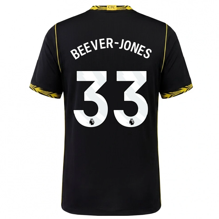 Danxen Femme Maillot Aggie Beever-Jones #33 Noir Jaune Tenues Extérieur 2026/27 T-Shirt
