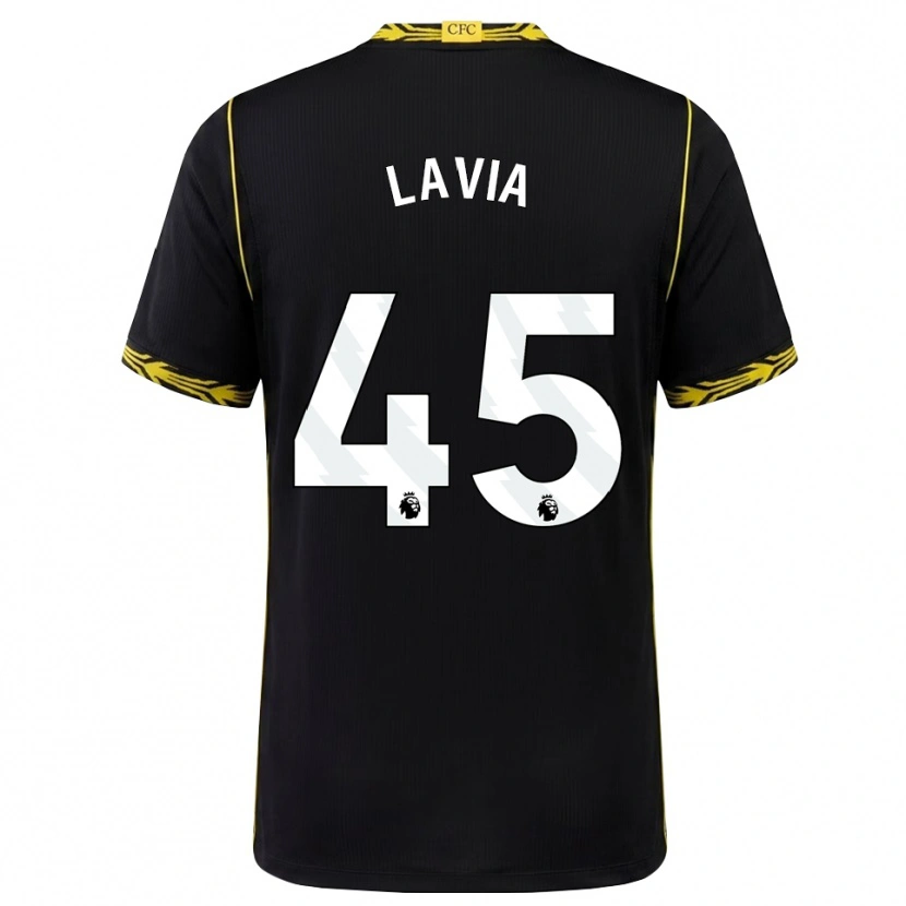 Danxen Femme Maillot Roméo Lavia #45 Noir Jaune Tenues Extérieur 2026/27 T-Shirt
