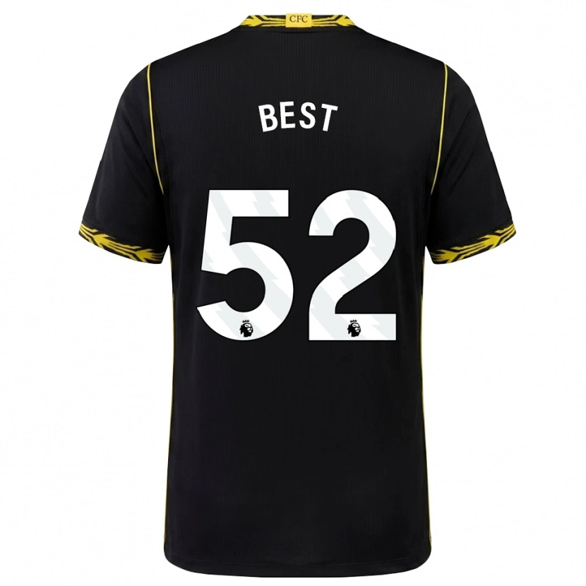 Danxen Femme Maillot Kian Best #52 Noir Jaune Tenues Extérieur 2026/27 T-Shirt