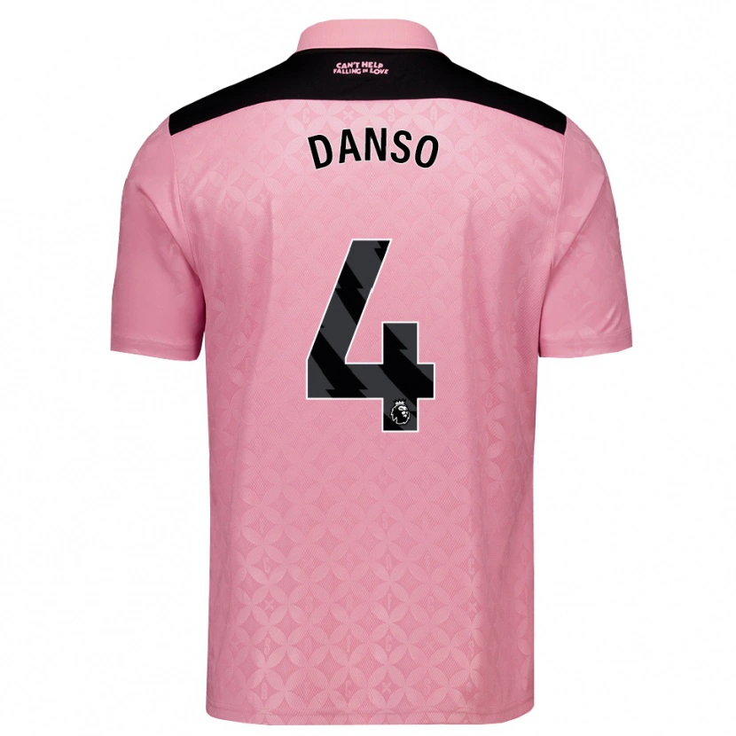 Danxen Femme Maillot Kevin Danso #4 Lightpink Noir Tenues Extérieur 2026/27 T-Shirt