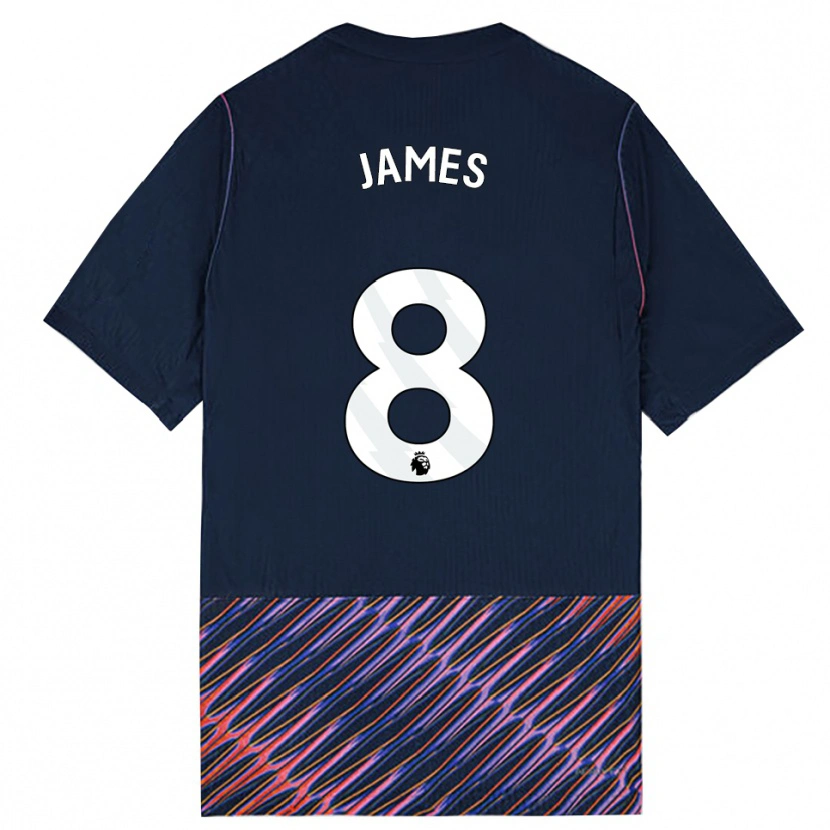 Danxen Femme Maillot Angharad James #8 Bleu Royal Blanc Tenues Extérieur 2026/27 T-Shirt