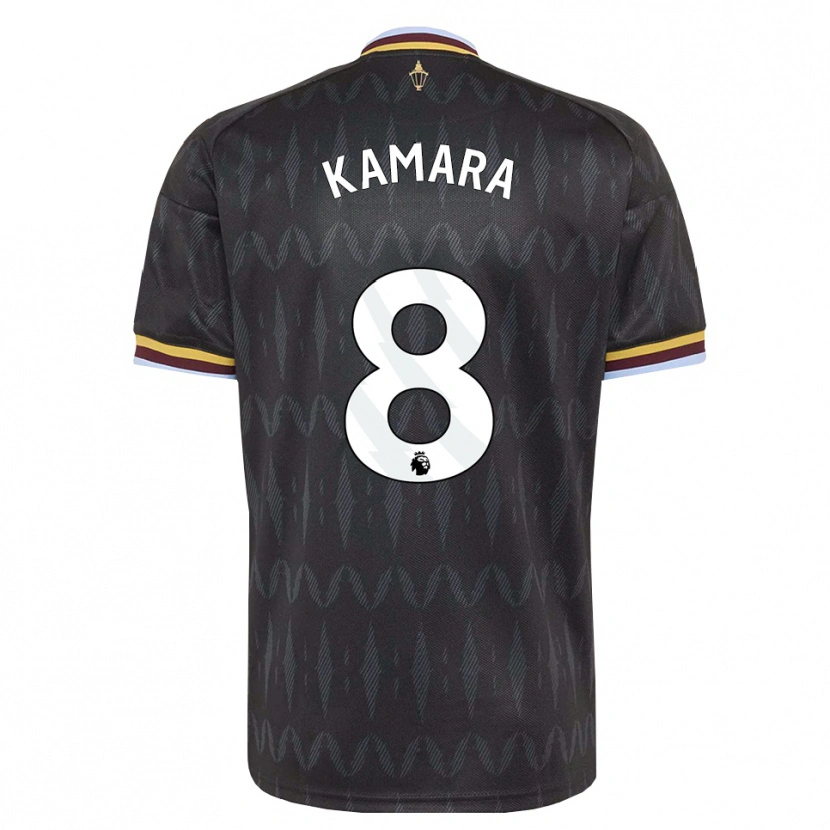 Danxen Femme Maillot Boubacar Kamara #8 Cornflowerblue Noir Jaune Tenues Extérieur 2026/27 T-Shirt