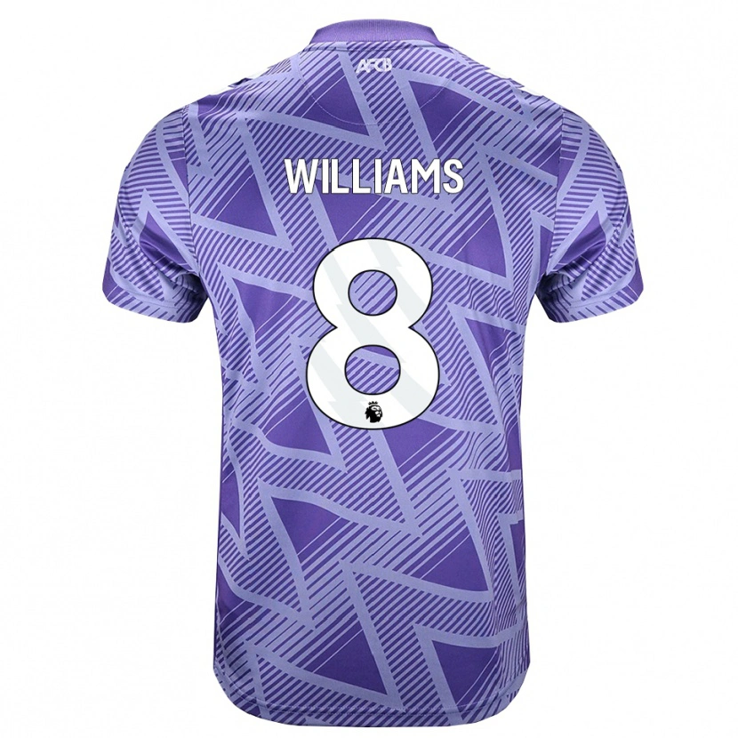 Danxen Femme Maillot Phoebe Williams #8 Palevioletred Blanc Tenues Extérieur 2026/27 T-Shirt