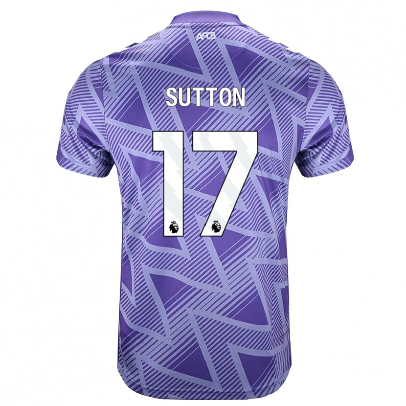 Danxen Femme Maillot Zach Sutton #17 Palevioletred Blanc Tenues Extérieur 2026/27 T-Shirt