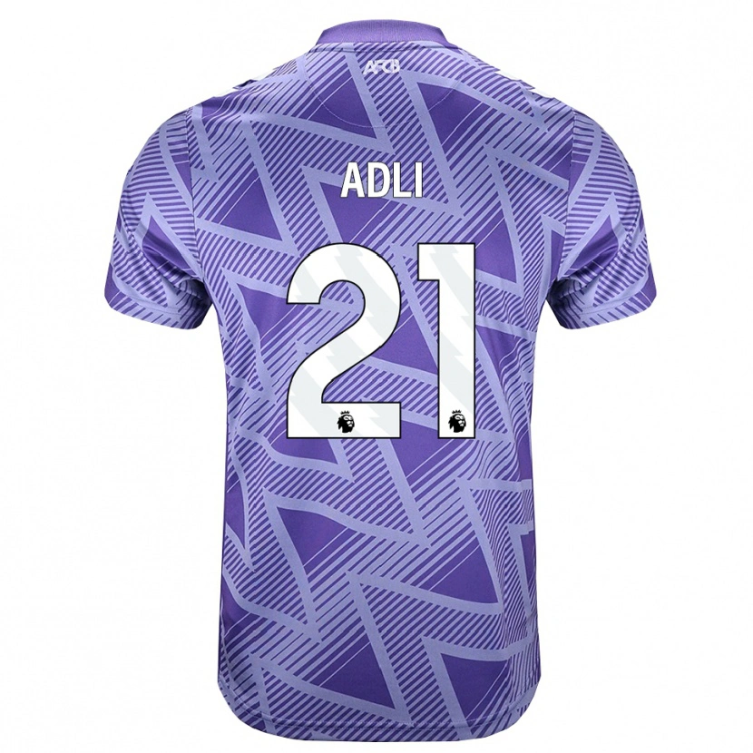 Danxen Femme Maillot Amine Adli #21 Palevioletred Blanc Tenues Extérieur 2026/27 T-Shirt