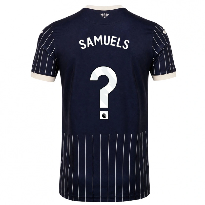 Danxen Femme Maillot Kerron Samuels #0 Noir Blanc Tenues Extérieur 2026/27 T-Shirt