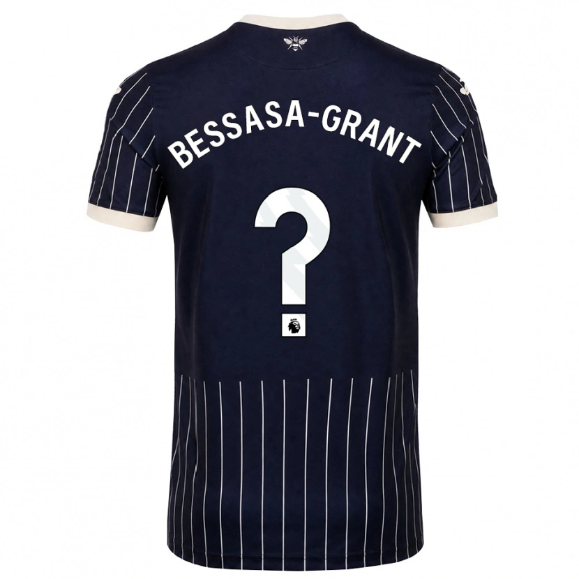 Danxen Femme Maillot Mekhai Bessasa-Grant #0 Noir Blanc Tenues Extérieur 2026/27 T-Shirt