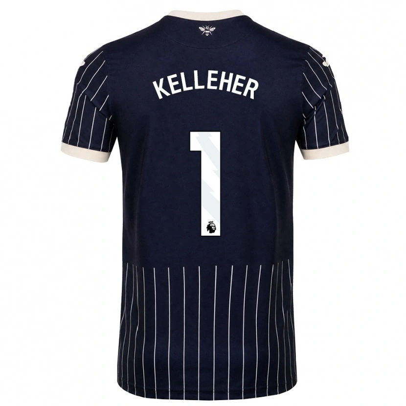 Danxen Femme Maillot Caoimhín Kelleher #1 Noir Blanc Tenues Extérieur 2026/27 T-Shirt