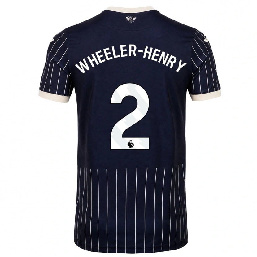 Danxen Femme Maillot Joseph Wheeler-Henry #2 Noir Blanc Tenues Extérieur 2026/27 T-Shirt