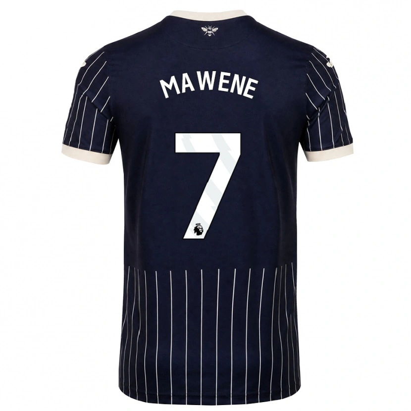Danxen Femme Maillot Theo Mawene #7 Noir Blanc Tenues Extérieur 2026/27 T-Shirt