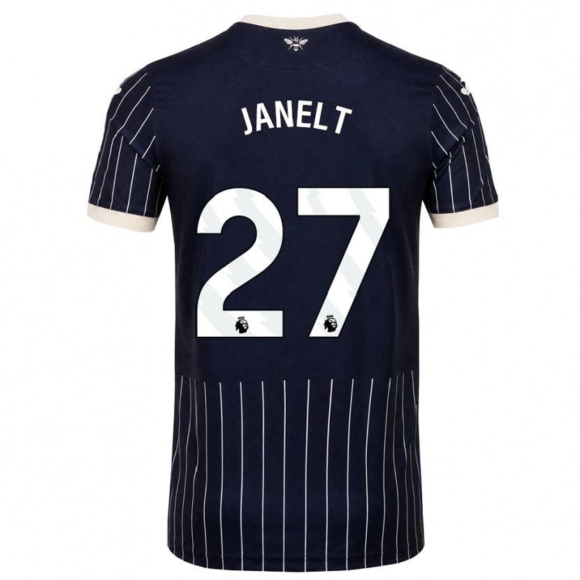 Danxen Femme Maillot Vitaly Janelt #27 Noir Blanc Tenues Extérieur 2026/27 T-Shirt