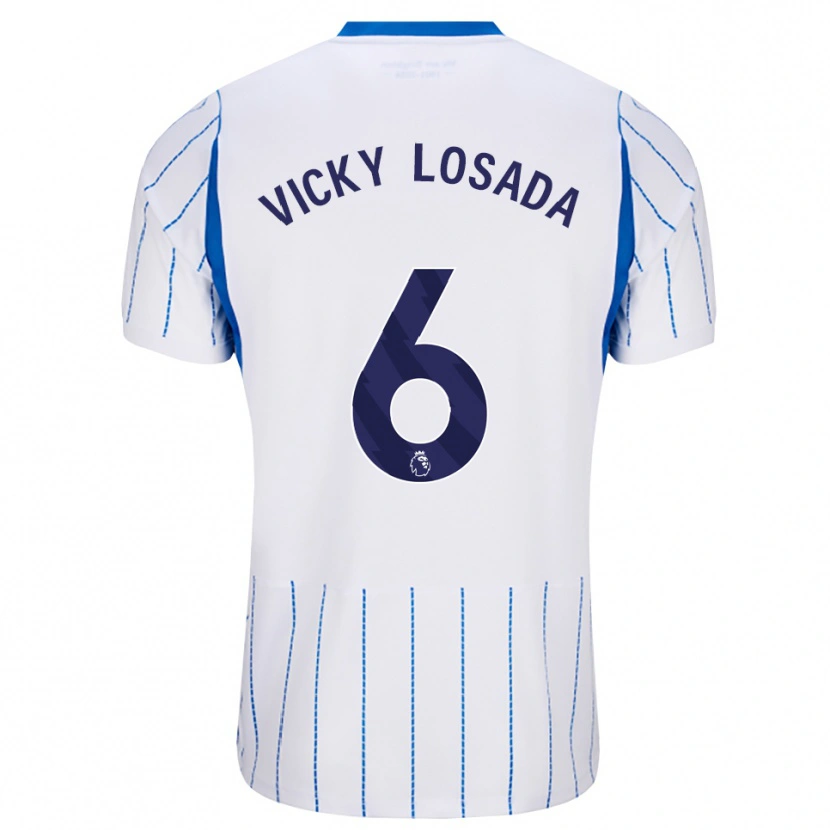 Danxen Femme Maillot María Victoria Losada Gómez #6 Dodgerblue Blanc Tenues Extérieur 2026/27 T-Shirt