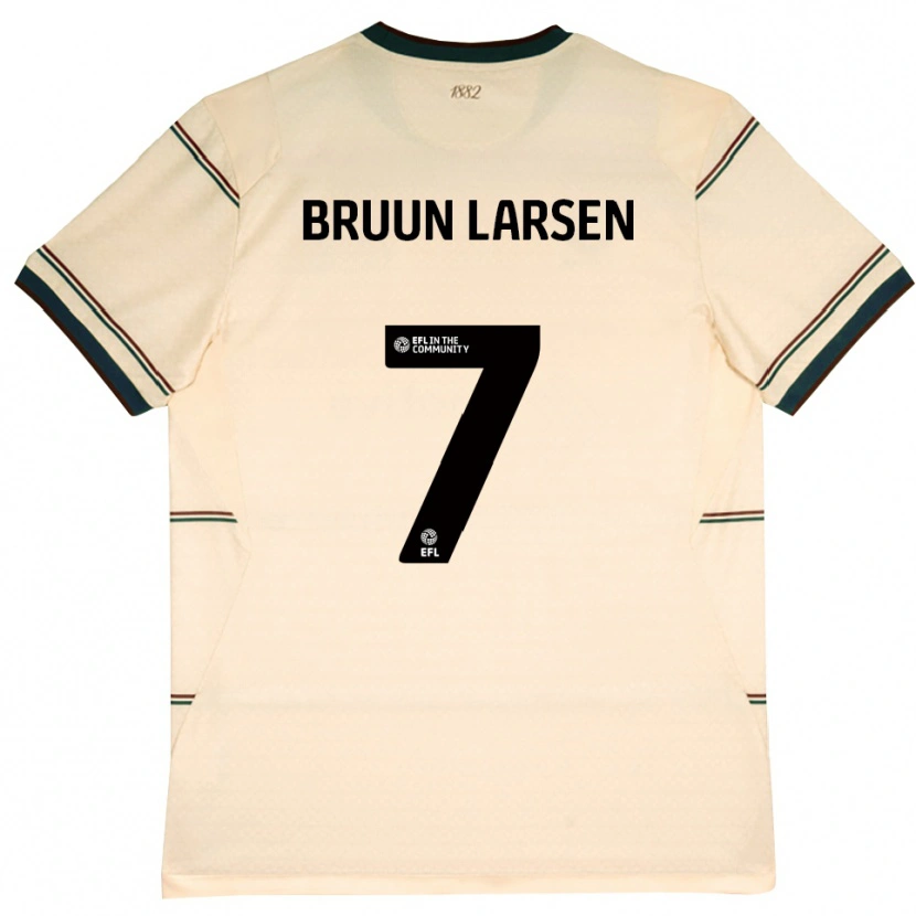 Danxen Femme Maillot Jacob Bruun Larsen #7 Beige Bourgogne Tenues Extérieur 2026/27 T-Shirt