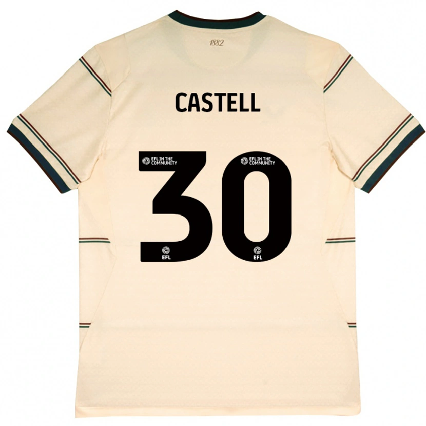 Danxen Femme Maillot Lluc Castell #30 Beige Bourgogne Tenues Extérieur 2026/27 T-Shirt
