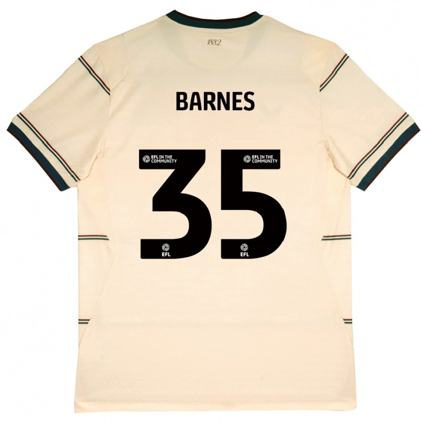 Danxen Femme Maillot Ashley Barnes #35 Beige Bourgogne Tenues Extérieur 2026/27 T-Shirt