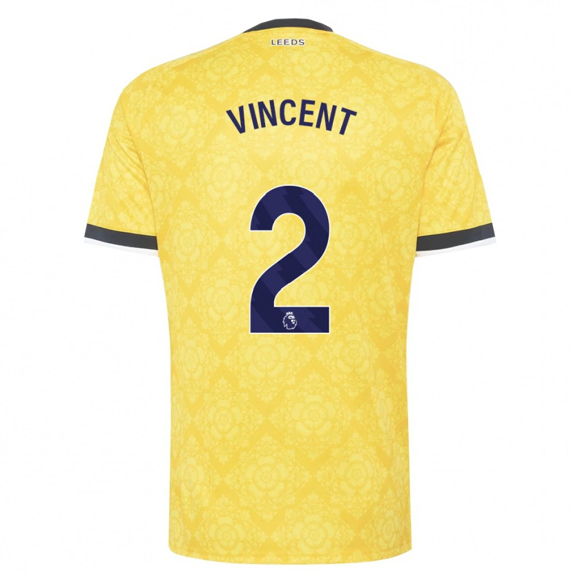 Danxen Femme Maillot Harvey Vincent #2 Jaune Blanc Noir Tenues Extérieur 2026/27 T-Shirt
