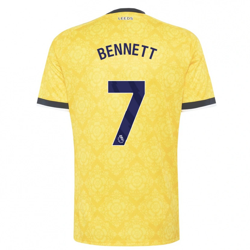 Danxen Femme Maillot Oliver Bennett #7 Jaune Blanc Noir Tenues Extérieur 2026/27 T-Shirt
