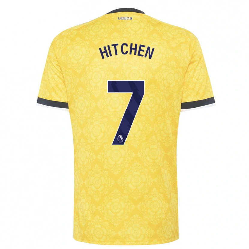 Danxen Femme Maillot Zach Hitchen #7 Jaune Blanc Noir Tenues Extérieur 2026/27 T-Shirt