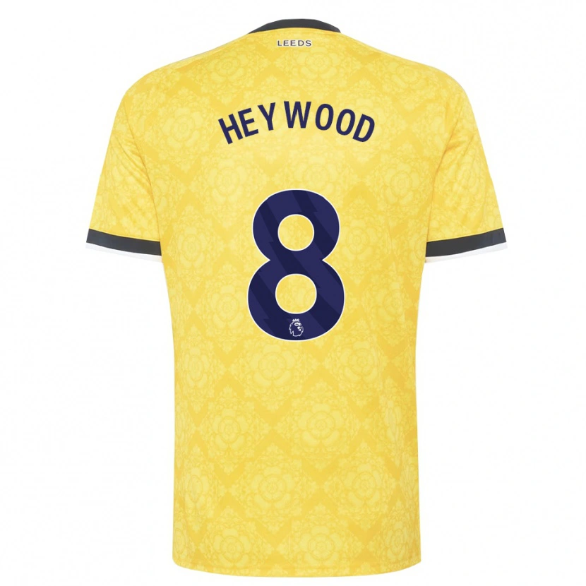 Danxen Femme Maillot Owen Heywood #8 Jaune Blanc Noir Tenues Extérieur 2026/27 T-Shirt