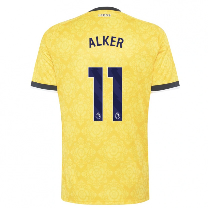 Danxen Femme Maillot Samuel Alker #11 Jaune Blanc Noir Tenues Extérieur 2026/27 T-Shirt