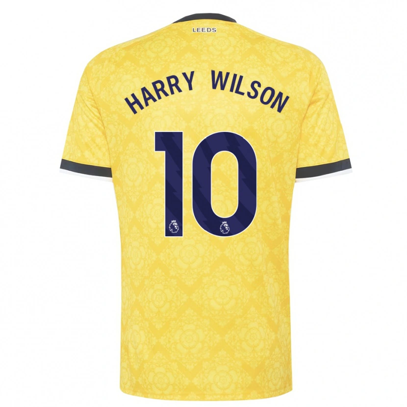 Danxen Femme Maillot Harry Wilson #10 Jaune Blanc Noir Tenues Extérieur 2026/27 T-Shirt