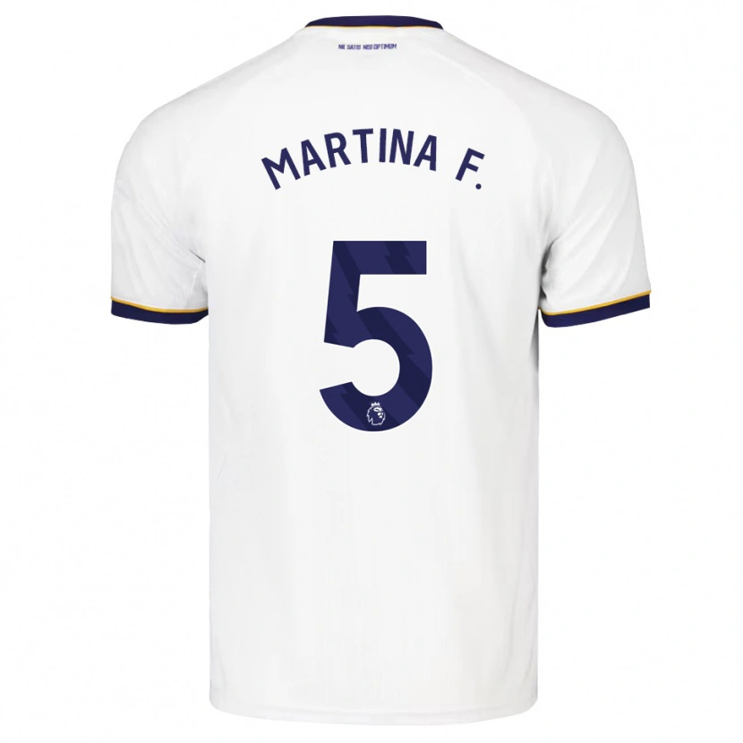 Danxen Femme Maillot Martina Fernández #5 Midnightblue Blanc Jaune Tenues Extérieur 2026/27 T-Shirt