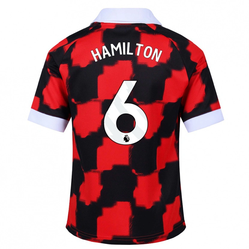 Danxen Femme Maillot Leo Hamilton #6 Rouge Blanc Noir Tenues Extérieur 2026/27 T-Shirt