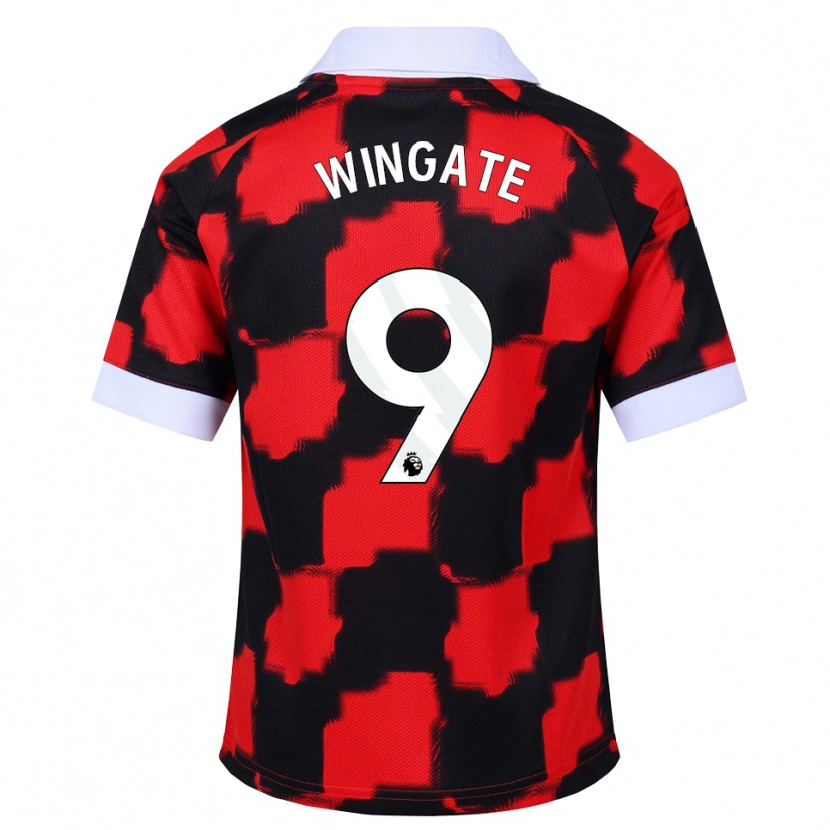 Danxen Femme Maillot Tom Wingate #9 Rouge Blanc Noir Tenues Extérieur 2026/27 T-Shirt