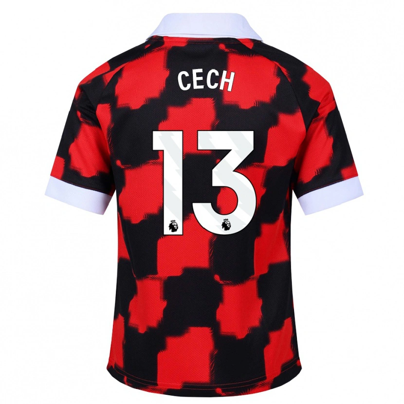 Danxen Femme Maillot Damian Cech #13 Rouge Blanc Noir Tenues Extérieur 2026/27 T-Shirt