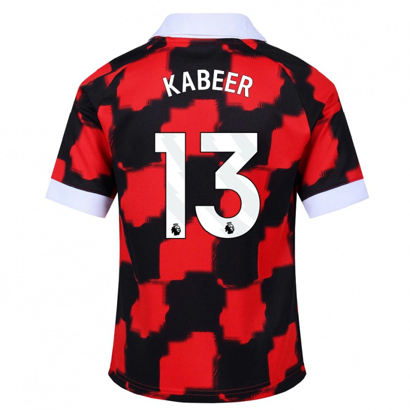 Danxen Femme Maillot Eric Kabeer #13 Rouge Blanc Noir Tenues Extérieur 2026/27 T-Shirt