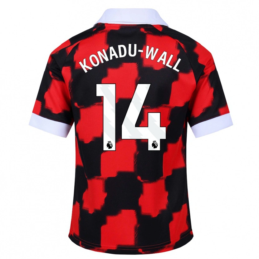 Danxen Femme Maillot Lewis Konadu-Wall #14 Rouge Blanc Noir Tenues Extérieur 2026/27 T-Shirt