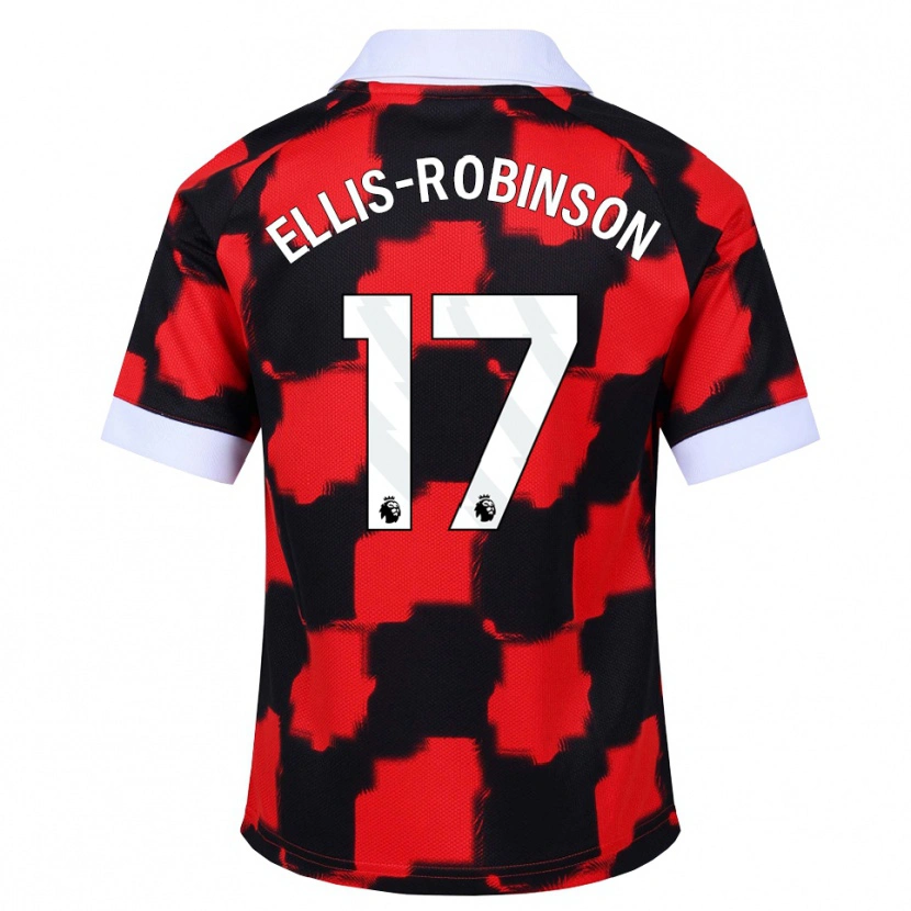 Danxen Femme Maillot Eddie Ellis-Robinson #17 Rouge Blanc Noir Tenues Extérieur 2026/27 T-Shirt