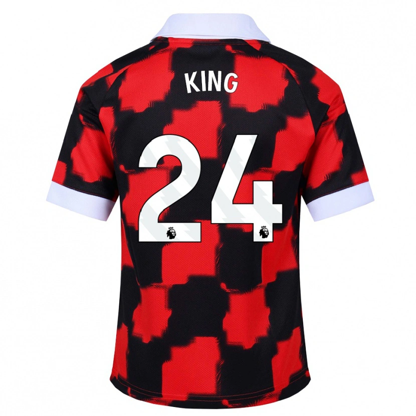 Danxen Femme Maillot Josh King #24 Rouge Blanc Noir Tenues Extérieur 2026/27 T-Shirt