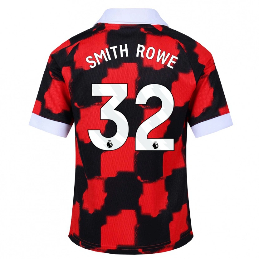 Danxen Femme Maillot Emile Smith Rowe #32 Rouge Blanc Noir Tenues Extérieur 2026/27 T-Shirt