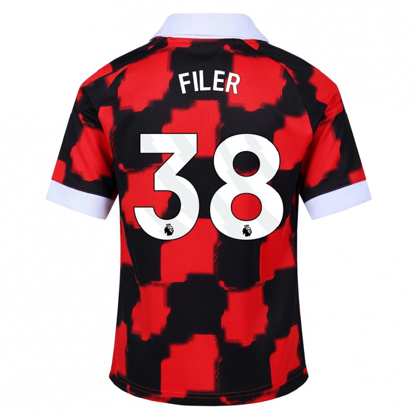 Danxen Femme Maillot Maddie Filer #38 Rouge Blanc Noir Tenues Extérieur 2026/27 T-Shirt