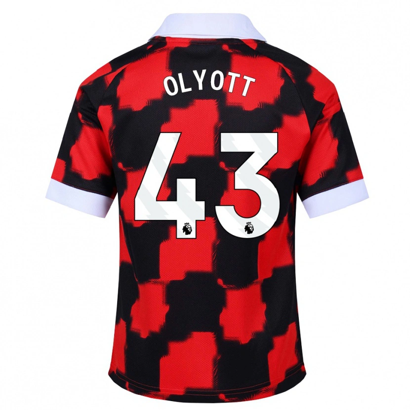Danxen Femme Maillot Tom Olyott #43 Rouge Blanc Noir Tenues Extérieur 2026/27 T-Shirt